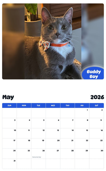 2026 - 2027 Buddy Boy - Pawidols Pet Calendar