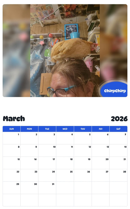 November 2025 - October 2026 ChirpChirp - Pawidols Pet Calendar