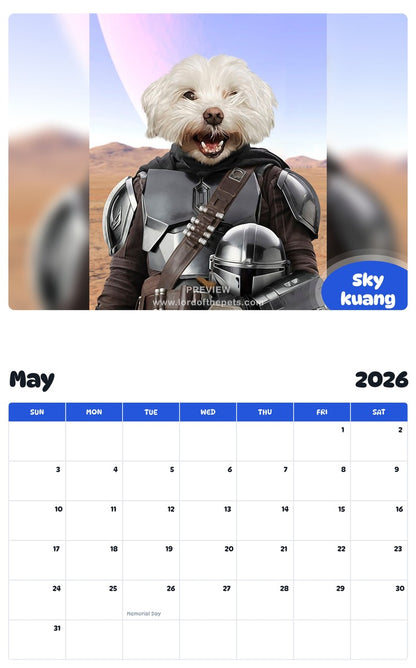 2026 - 2027 Sky kuang - Pawidols Pet Calendar
