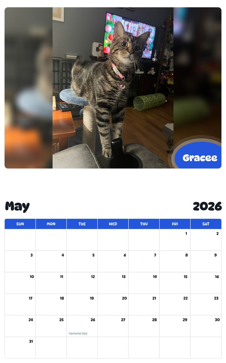 2026 - 2027 Gracee - Pawidols Pet Calendar