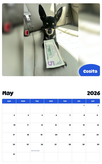 2026 - 2027 Cosita - Pawidols Pet Calendar