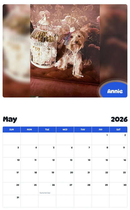 2026 - 2027 Annie - Pawidols Pet Calendar