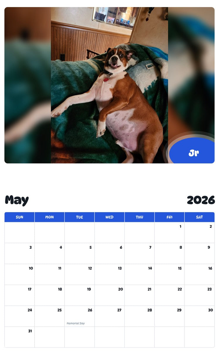 2026 - 2027 Jr - Pawidols Pet Calendar