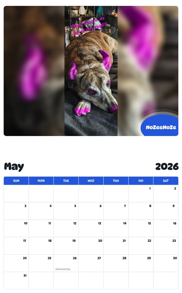 2026 - 2027 NoZeeNoZe - Pawidols Pet Calendar