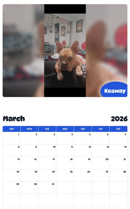 November 2025 - October 2026 Keeway - Pawidols Pet Calendar