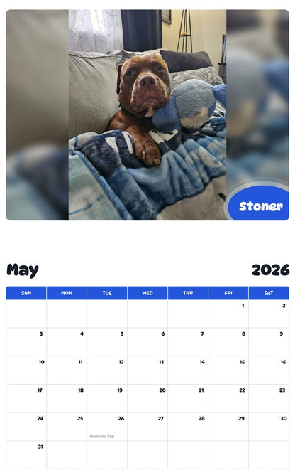 2026 - 2027 Stoner - Pawidols Pet Calendar