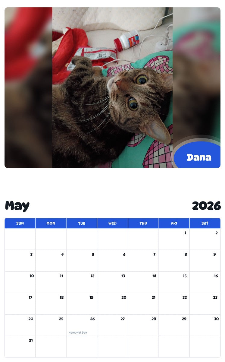2026 - 2027 Dana - Pawidols Pet Calendar