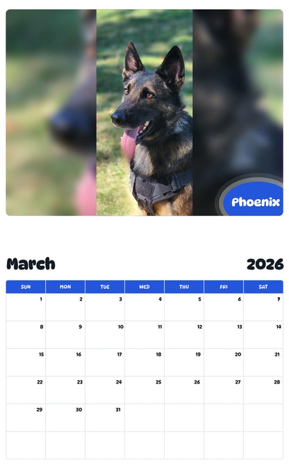 November 2025 - October 2026 Phoenix - Pawidols Pet Calendar