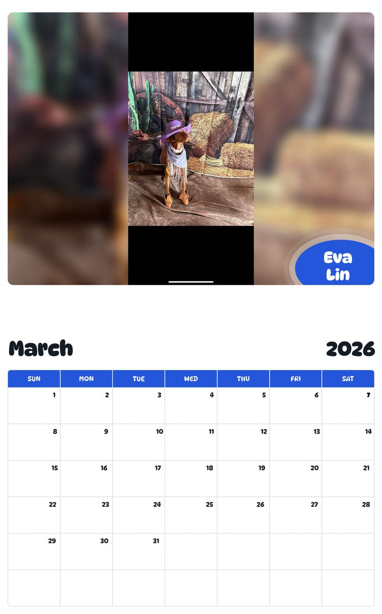 November 2025 - October 2026 Eva Lin - Pawidols Pet Calendar