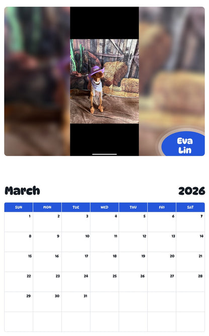 November 2025 - October 2026 Eva Lin - Pawidols Pet Calendar