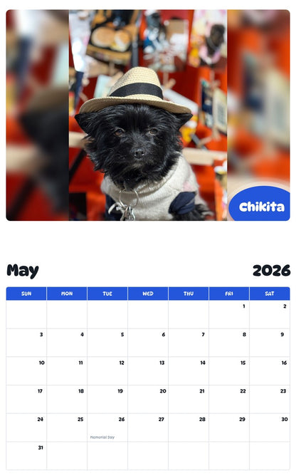 2026 - 2027 Chikita - Pawidols Pet Calendar
