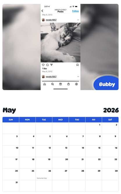 2026 - 2027 Bubby - Pawidols Pet Calendar