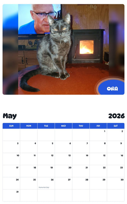 2026 - 2027 ORA - Pawidols Pet Calendar