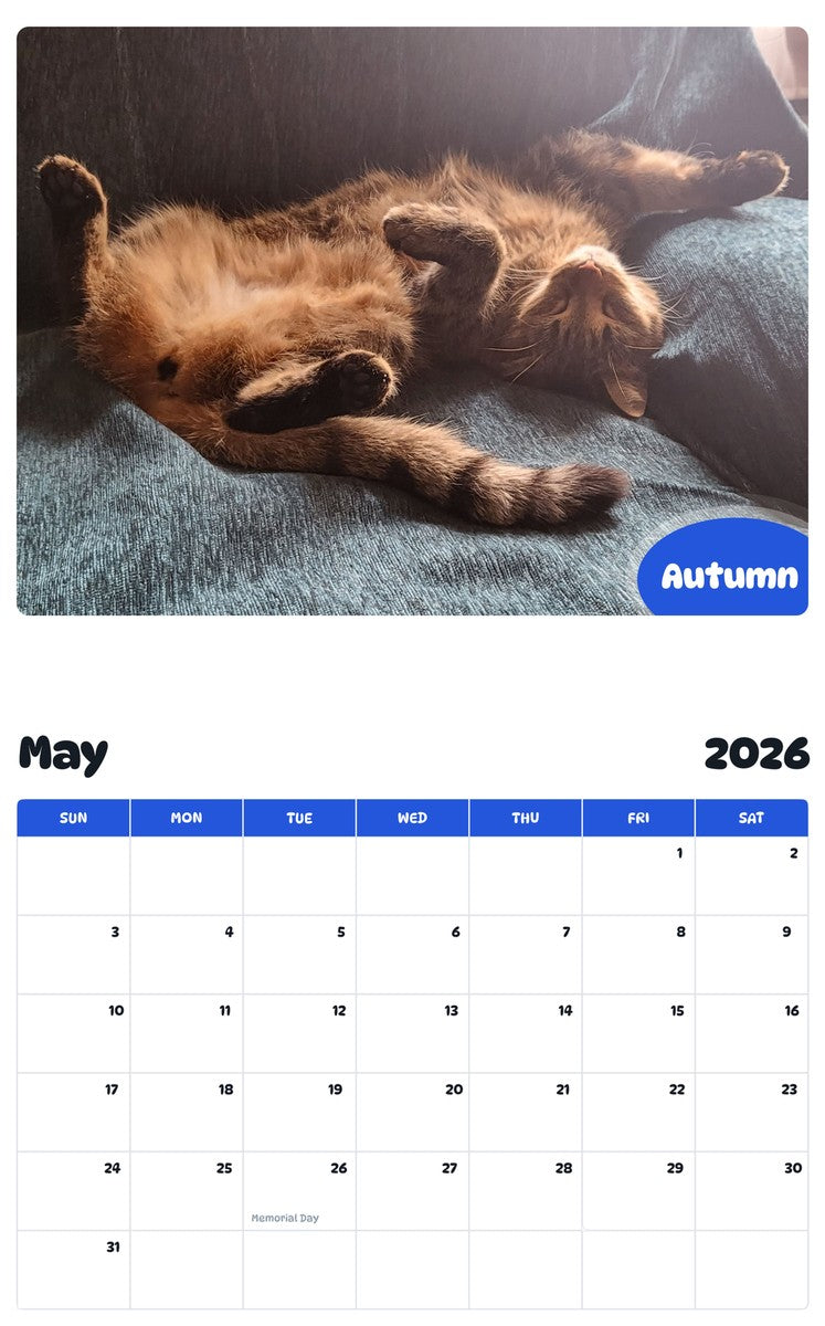 2026 - 2027 Autumn - Pawidols Pet Calendar