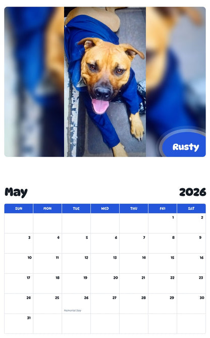 2026 - 2027 Rusty - Pawidols Pet Calendar