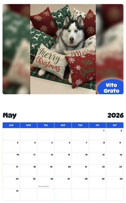 2026 - 2027 Vito Grato - Pawidols Pet Calendar