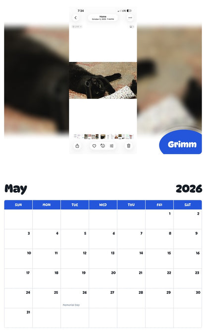 2026 - 2027 Grimm - Pawidols Pet Calendar