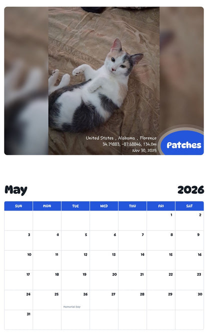 2026 - 2027 Patches - Pawidols Pet Calendar