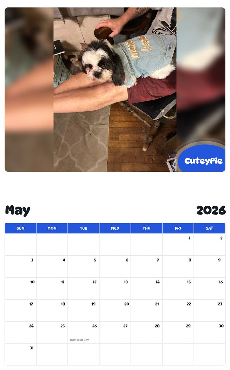 2026 - 2027 CuteyPie - Pawidols Pet Calendar