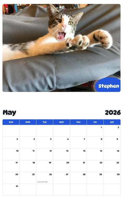 2026 - 2027 Stephen - Pawidols Pet Calendar