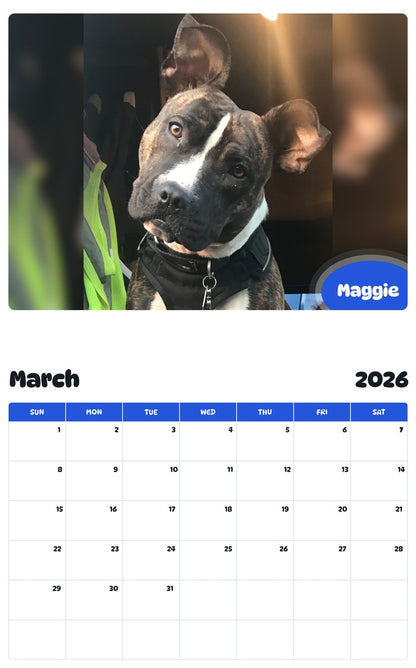 November 2025 - October 2026 Maggie - Pawidols Pet Calendar