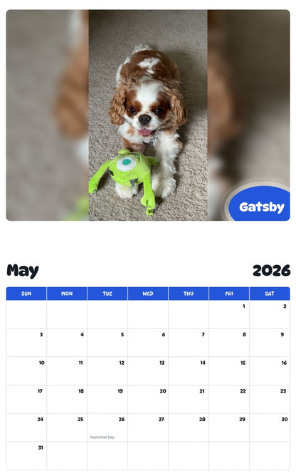2026 - 2027 Gatsby - Pawidols Pet Calendar