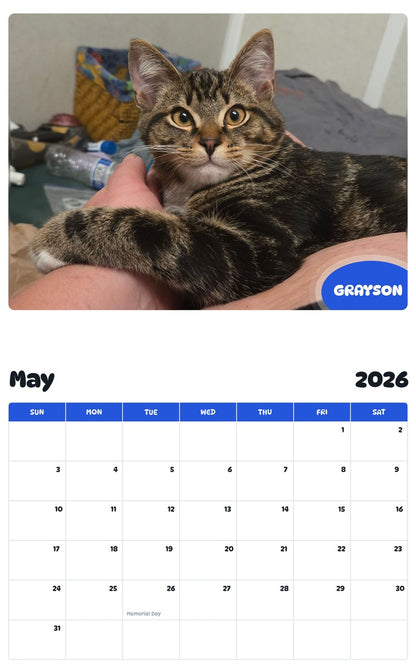 2026 - 2027 GRAYSON - Pawidols Pet Calendar