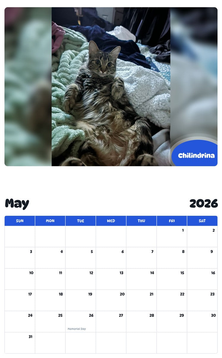 2026 - 2027 Chilindrina - Pawidols Pet Calendar