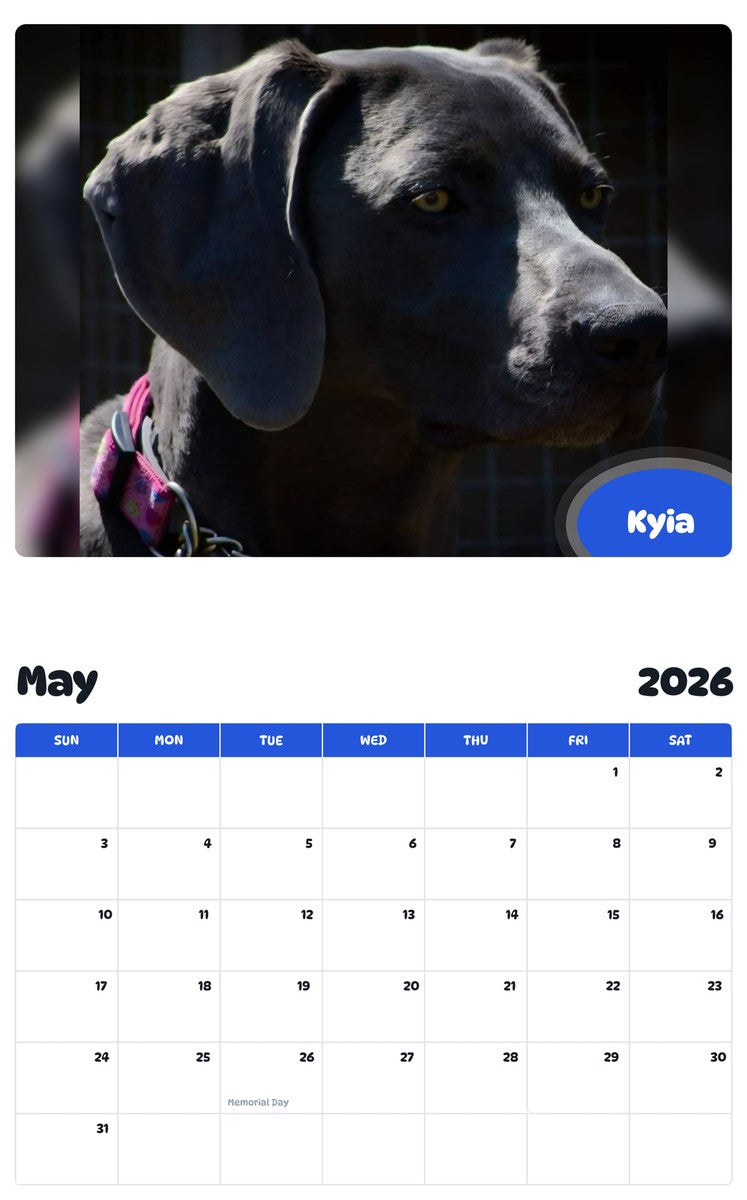 2026 - 2027 Kyia - Pawidols Pet Calendar