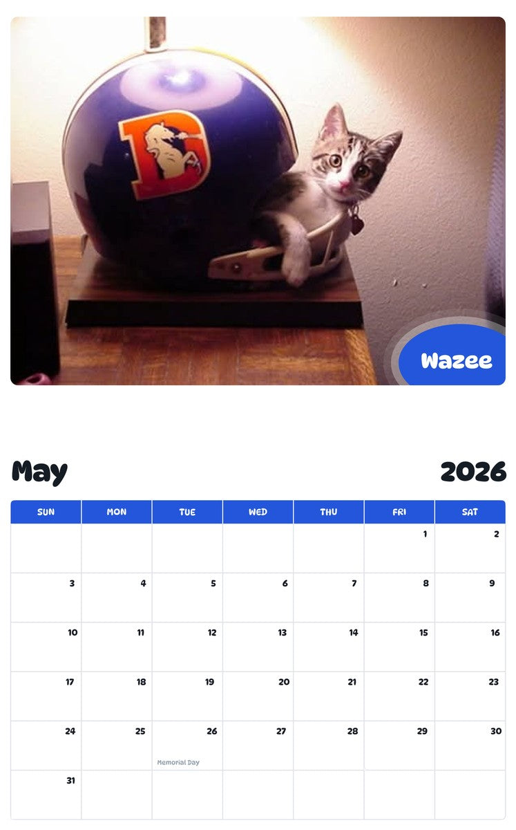 2026 - 2027 Wazee - Pawidols Pet Calendar