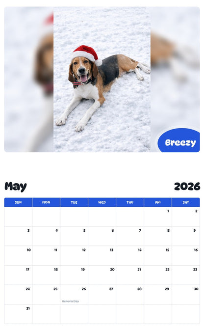 2026 - 2027 Breezy - Pawidols Pet Calendar