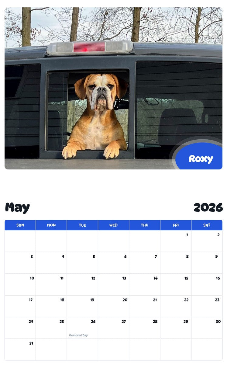 2026 - 2027 Roxy - Pawidols Pet Calendar