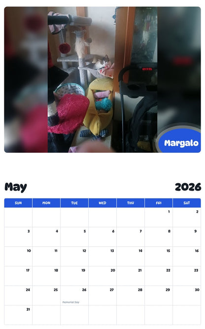 2026 - 2027 Margalo - Pawidols Pet Calendar