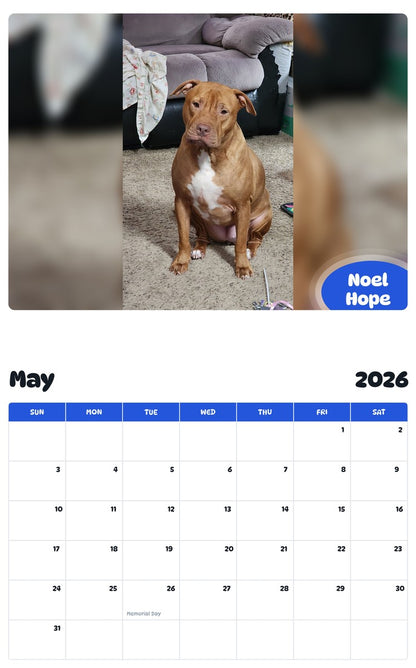 2026 - 2027 Noel Hope - Pawidols Pet Calendar