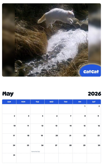 2026 - 2027 CatCat - Pawidols Pet Calendar