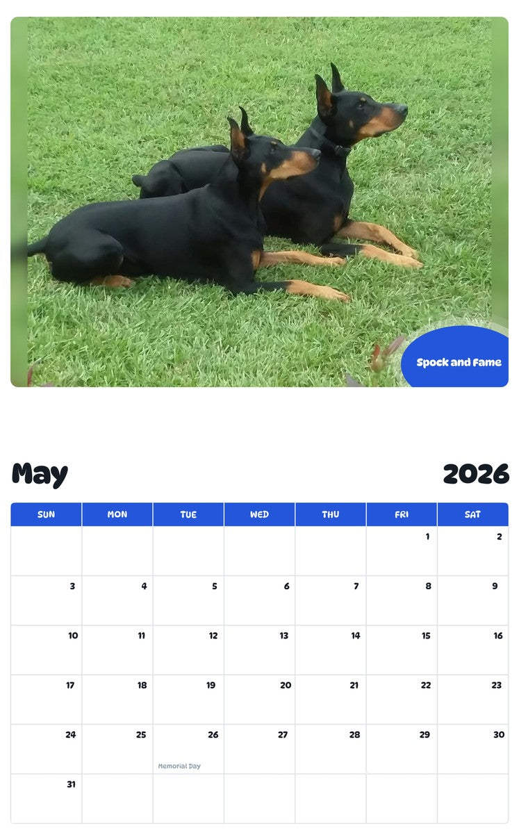 2026 - 2027 Spock and Fame - Pawidols Pet Calendar