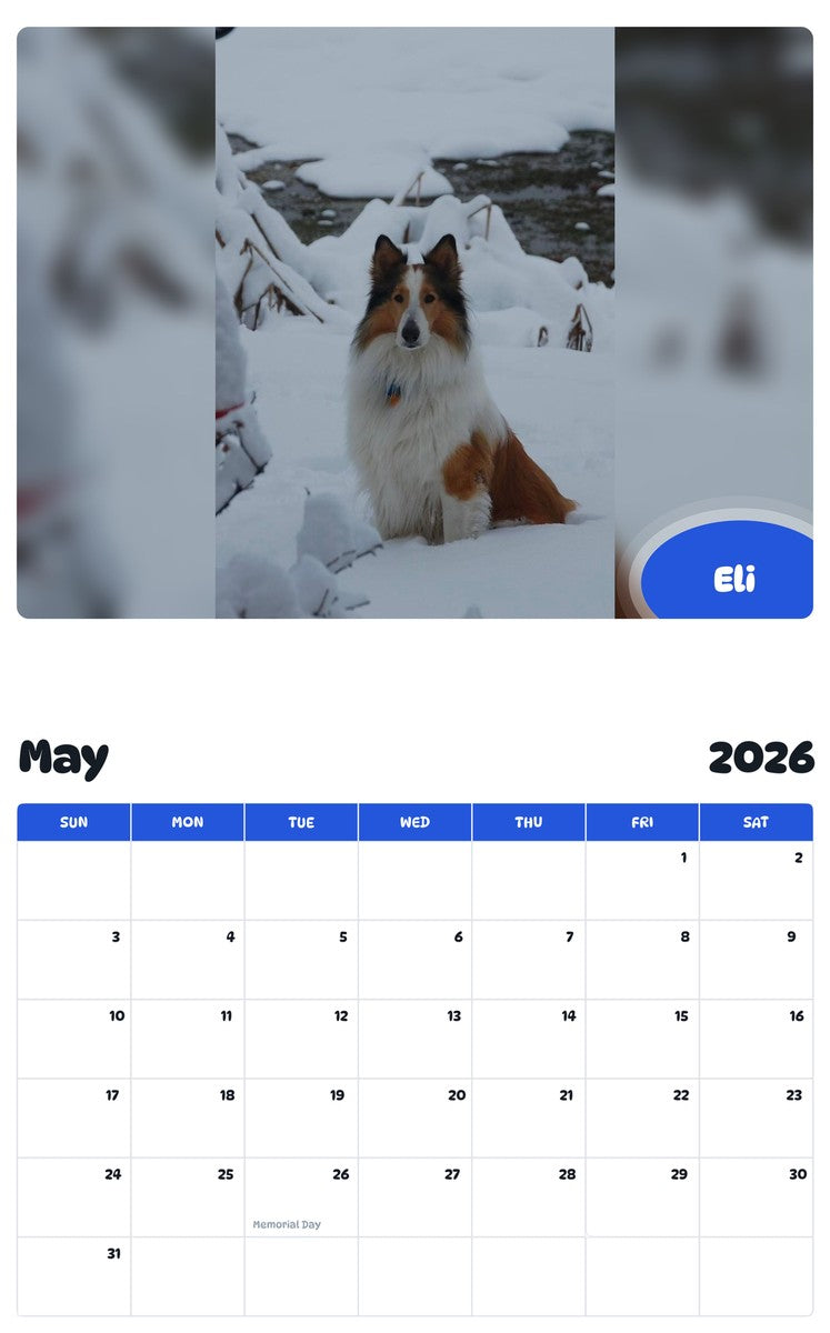 2026 - 2027 Eli - Pawidols Pet Calendar