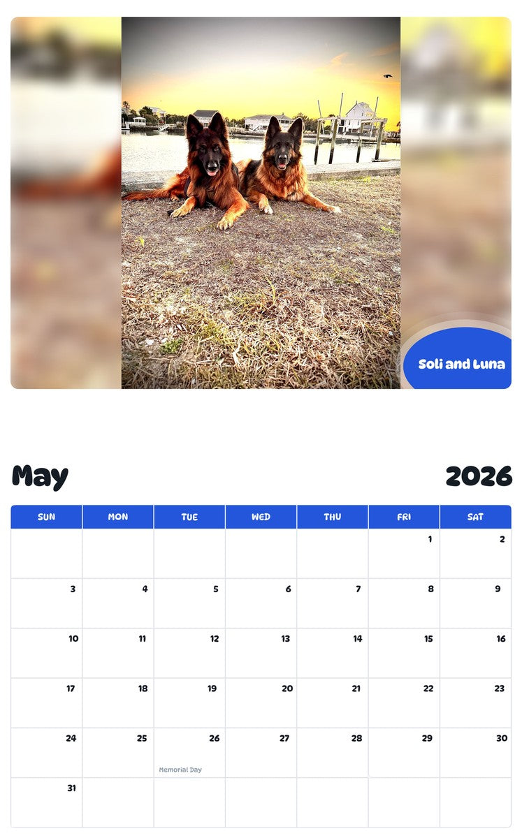 2026 - 2027 Soli and Luna - Pawidols Pet Calendar