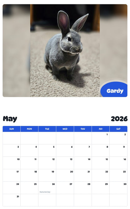2026 - 2027 Gardy - Pawidols Pet Calendar