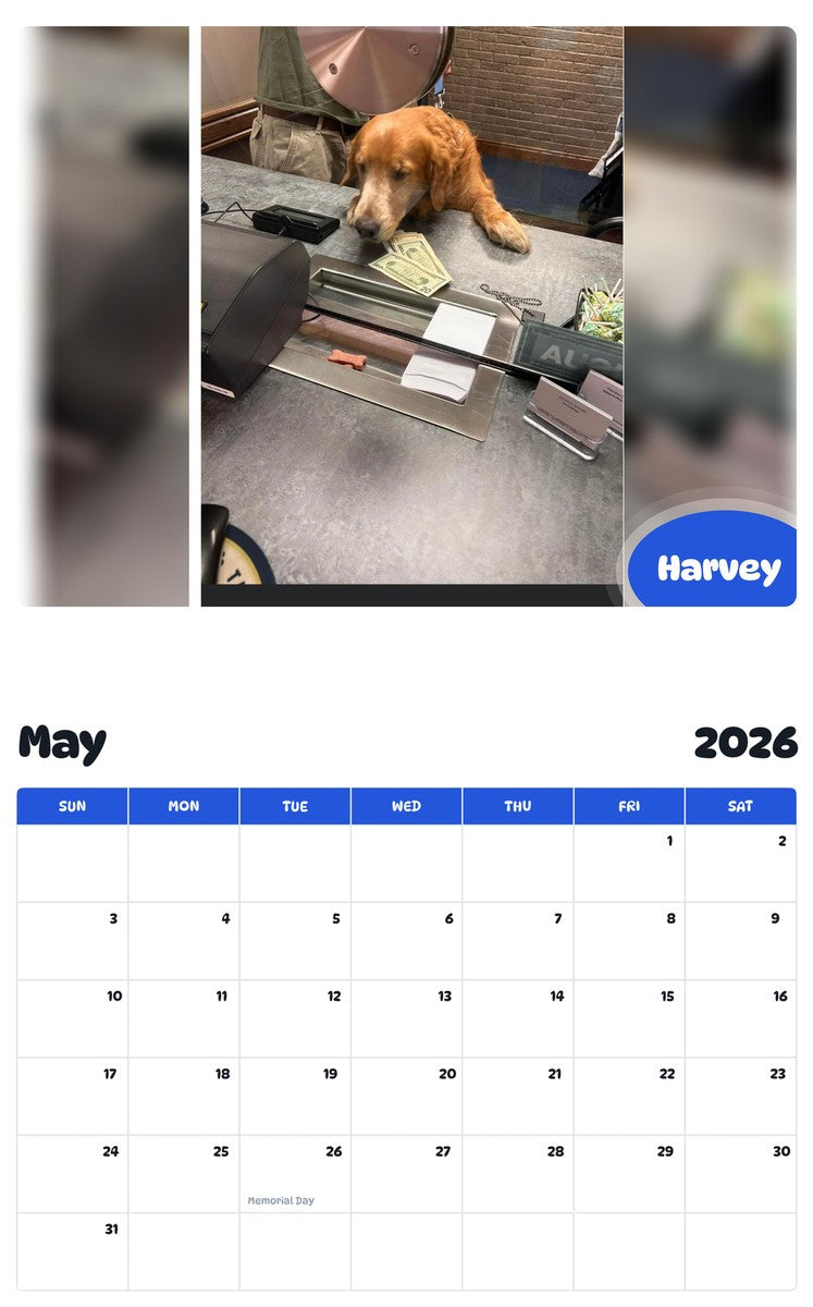 2026 - 2027 Harvey - Pawidols Pet Calendar