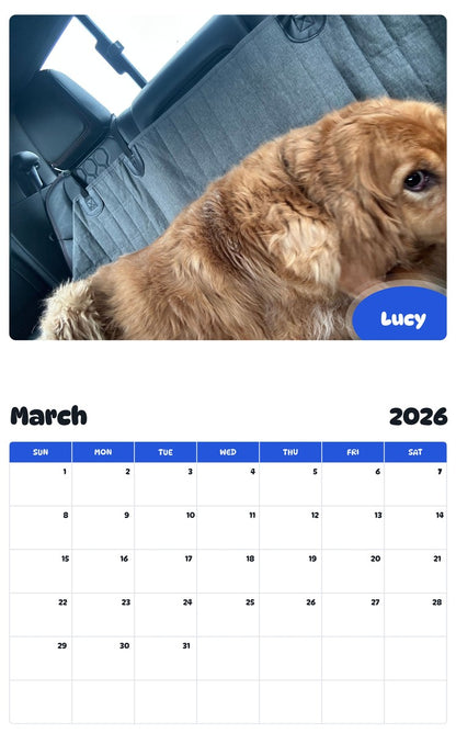 November 2025 - October 2026 Lucy - Pawidols Pet Calendar