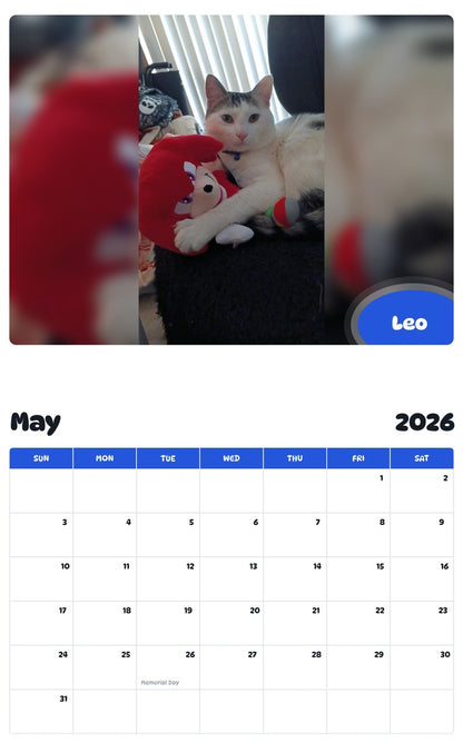 2026 - 2027 Leo - Pawidols Pet Calendar