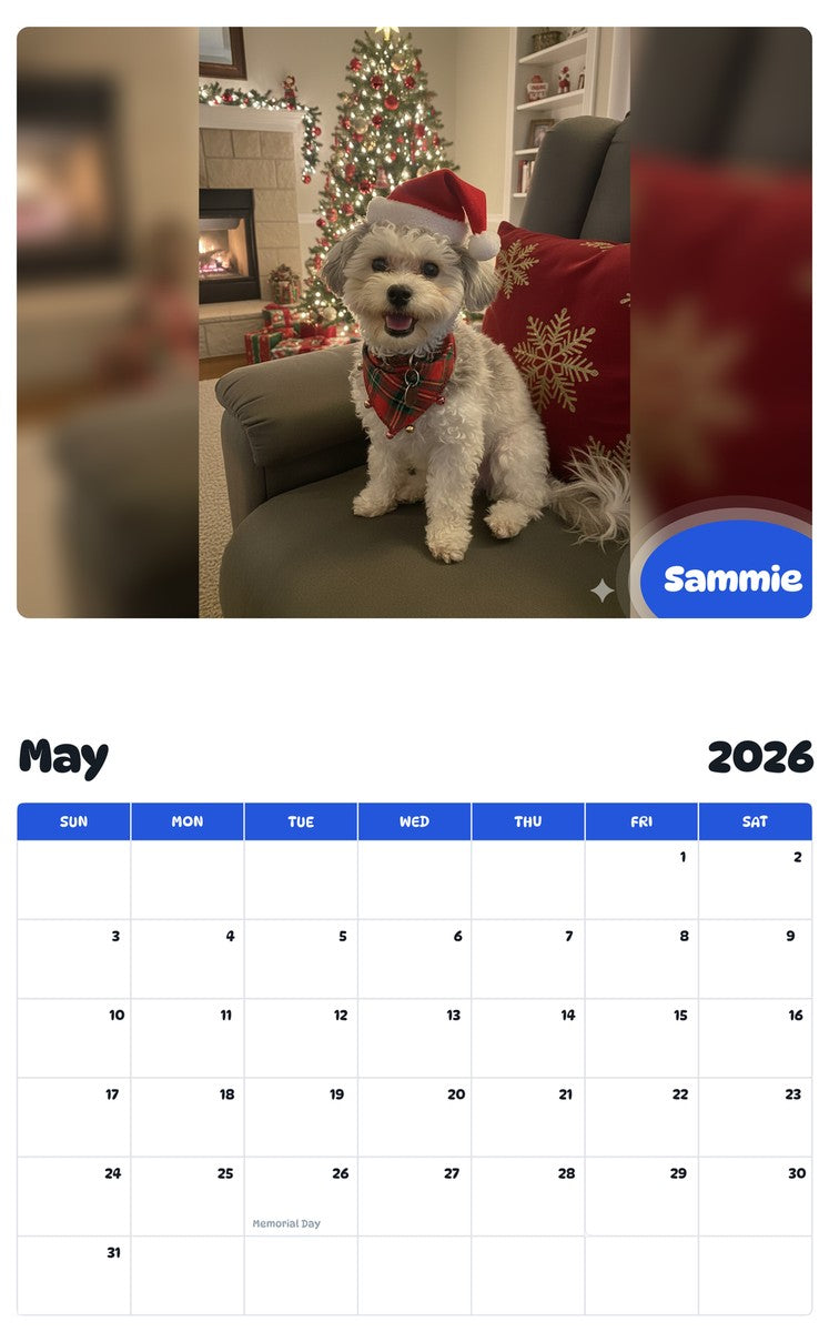 2026 - 2027 Sammie - Pawidols Pet Calendar