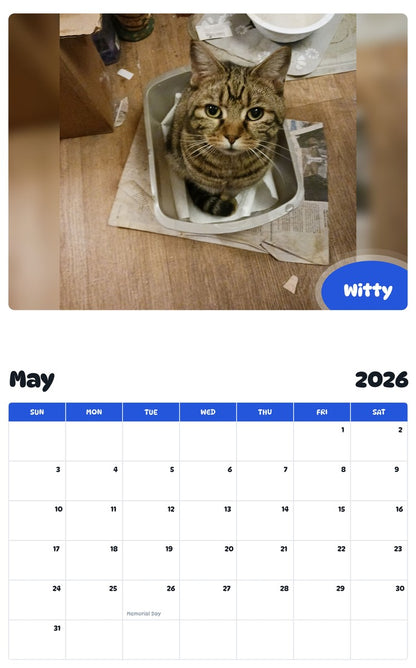 2026 - 2027 Witty - Pawidols Pet Calendar