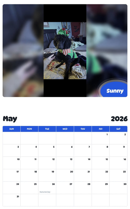 2026 - 2027 Sunny - Pawidols Pet Calendar