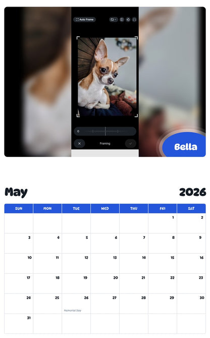 2026 - 2027 Bella - Pawidols Pet Calendar