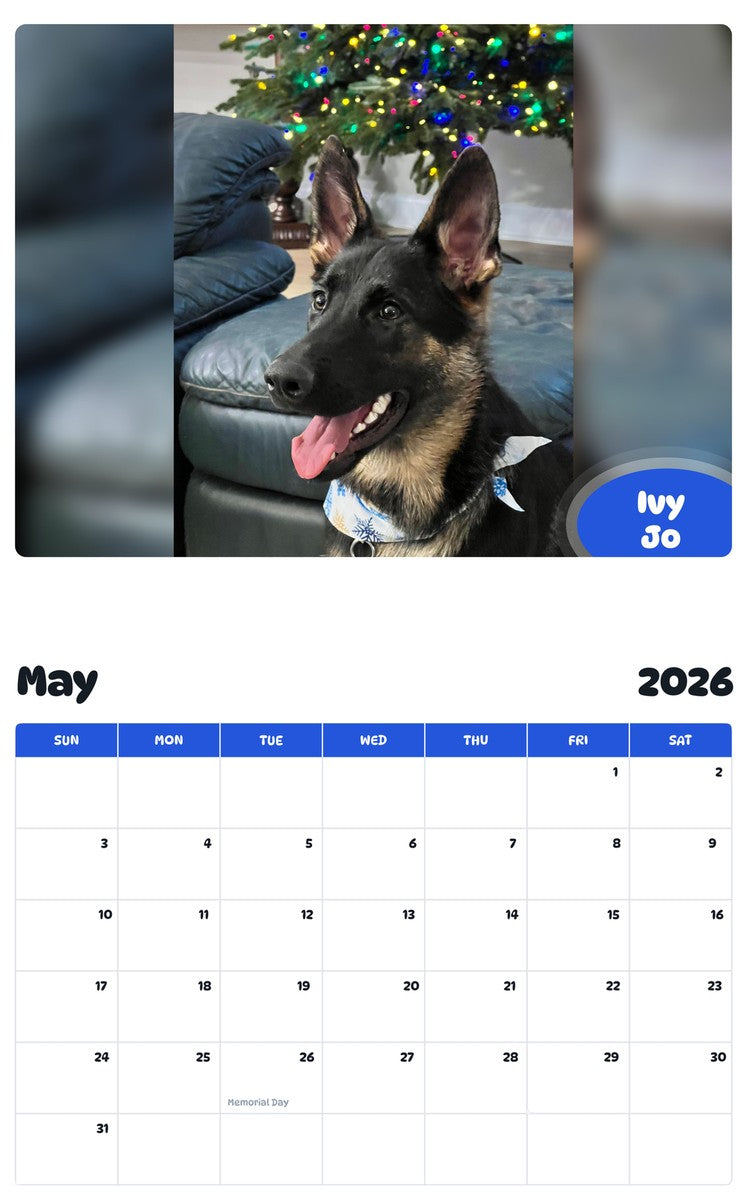 2026 - 2027 Ivy Jo - Pawidols Pet Calendar
