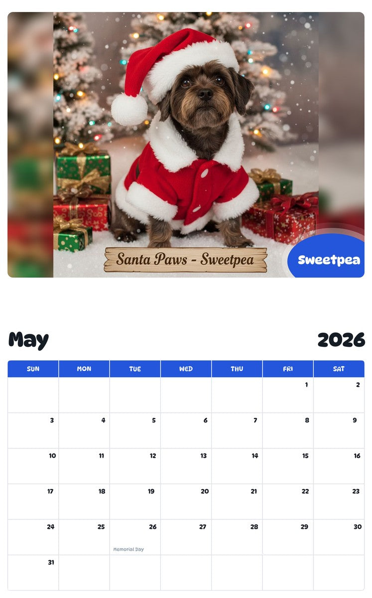 2026 - 2027 Sweetpea - Pawidols Pet Calendar