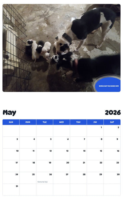 2026 - 2027 DESSIE AND THE GRAND KIDS - Pawidols Pet Calendar