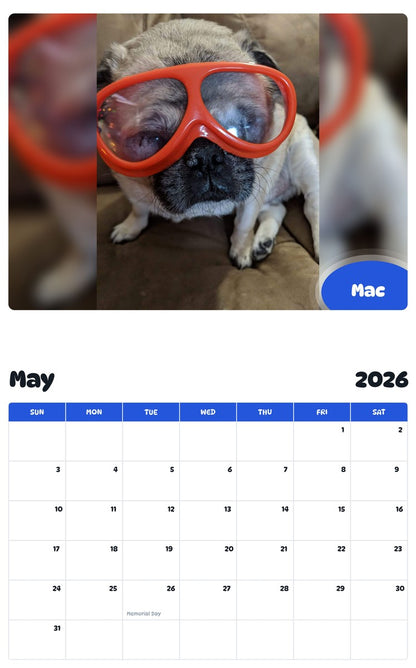 2026 - 2027 Mac - Pawidols Pet Calendar